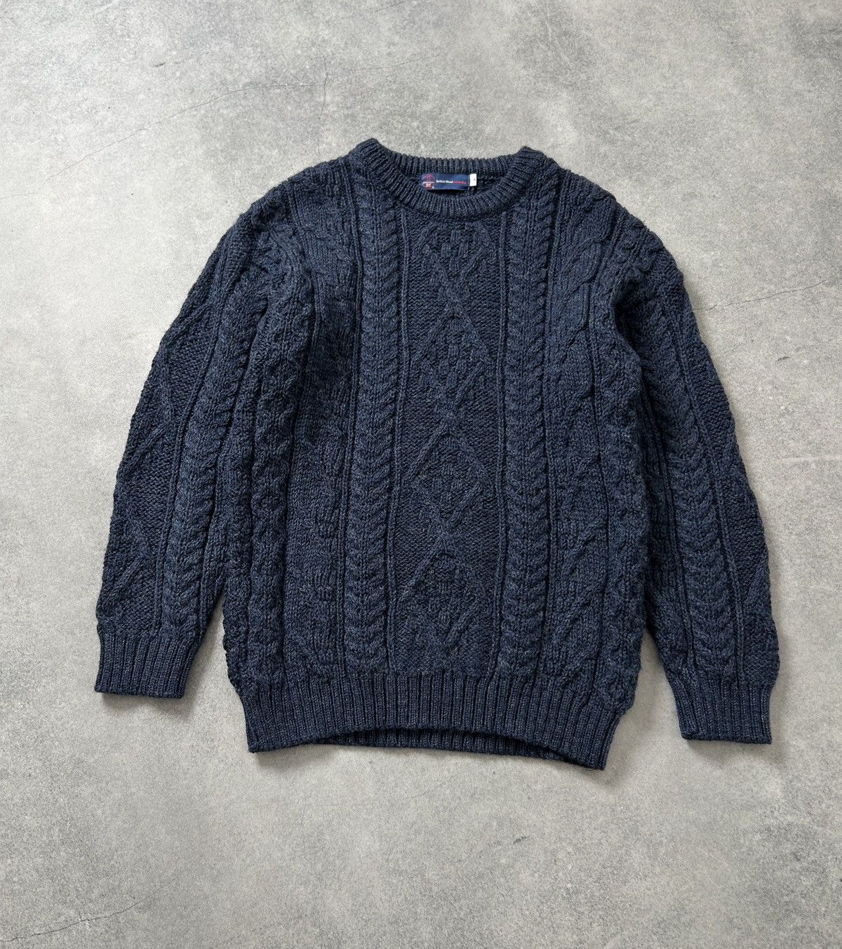Vintage British Wool naturally blue sweatshirt wool 100% Size US S / EU 44-46 / 1 - 1 Thumbnail
