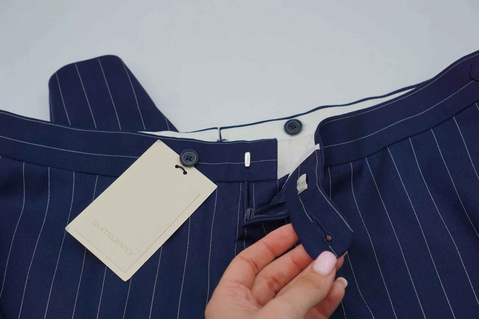 Suitsupply Men Suitsupply Pants Navy Blue Wool Brescia Size 29 UK/US48S Size 48S - 3 Thumbnail