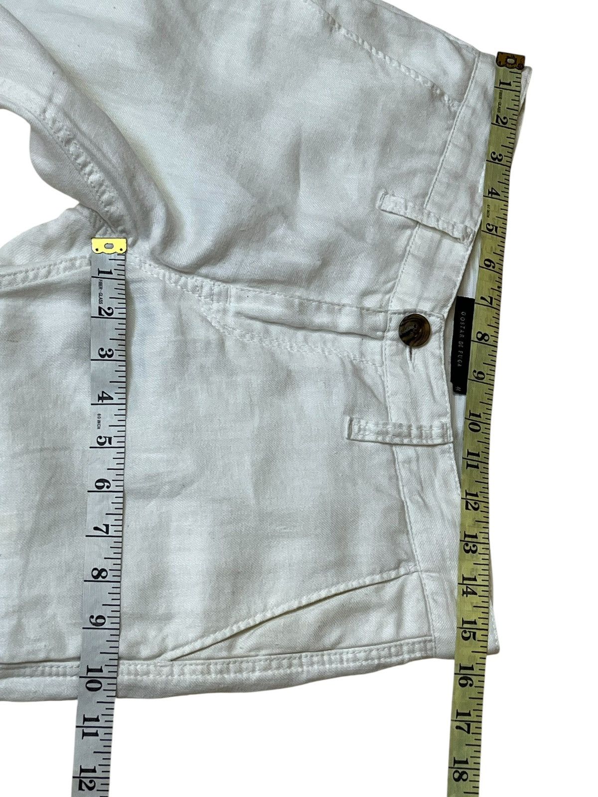 GOSTAR DE FUGA Archival japanese GOSTAR DE FUGA white linen casual pants Size US 31 - 15 Thumbnail