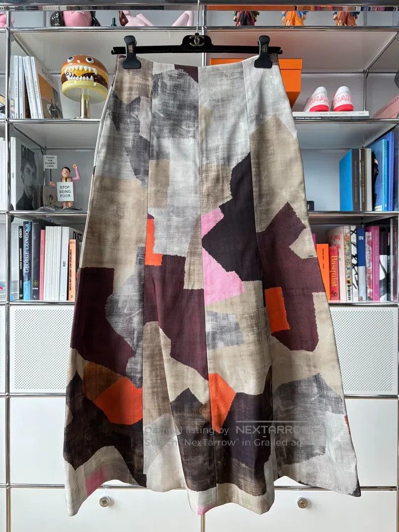 Fendi Fendi Abstract ink wash print panelled long skirt Size 26" / US 2 / IT 38 - 1 Thumbnail