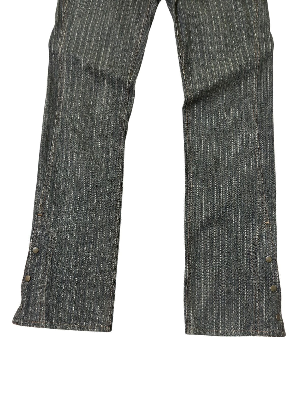 Hysteric Glamour × Nicole Club × Seditionaries Flared NICOLE CLUB Striped Leg Snap Button Pant Size US 30 / EU 46 - 6 Thumbnail