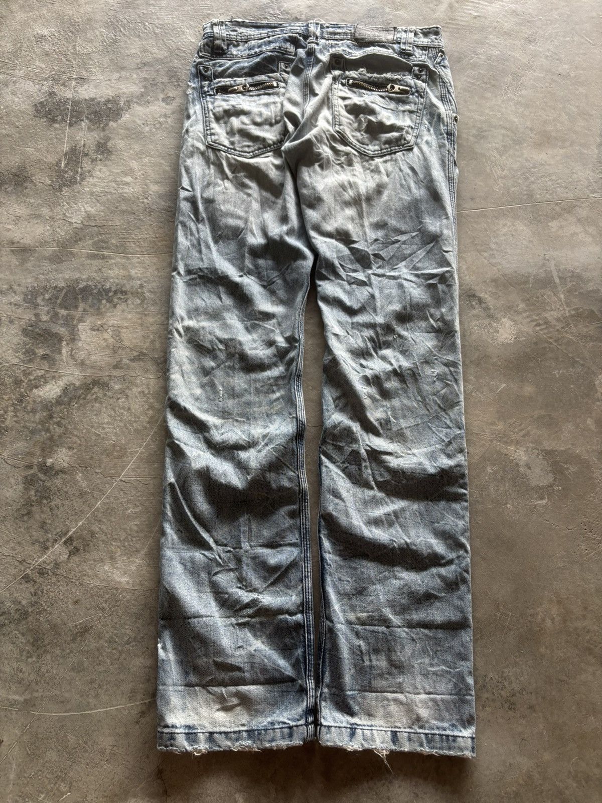 If Six Was Nine ARMY OF NO distressed japanese denim grunge punk stone wash Size US 32 / EU 48 - 13 Thumbnail