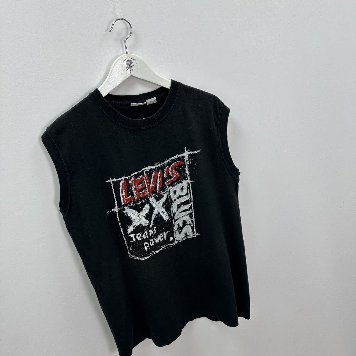 Levi's Vintage 90s Levis washed tank top XX Jeans Power Blues y2k Size US L / EU 52-54 / 3 - 3 Thumbnail