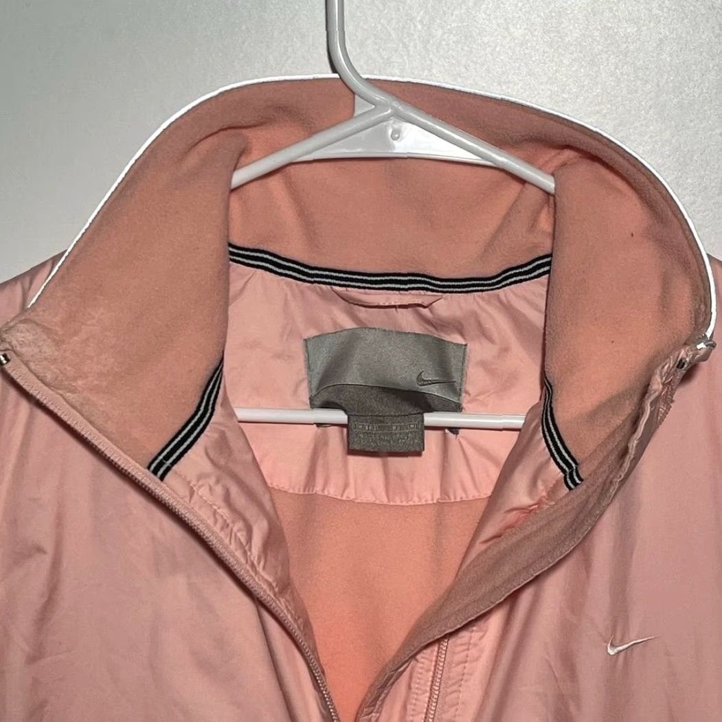Nike VINTAGE Nike Soft Pink Cozy Full Zip Jacket Womens Medium Size M / US 6-8 / IT 42-44 - 3 Thumbnail