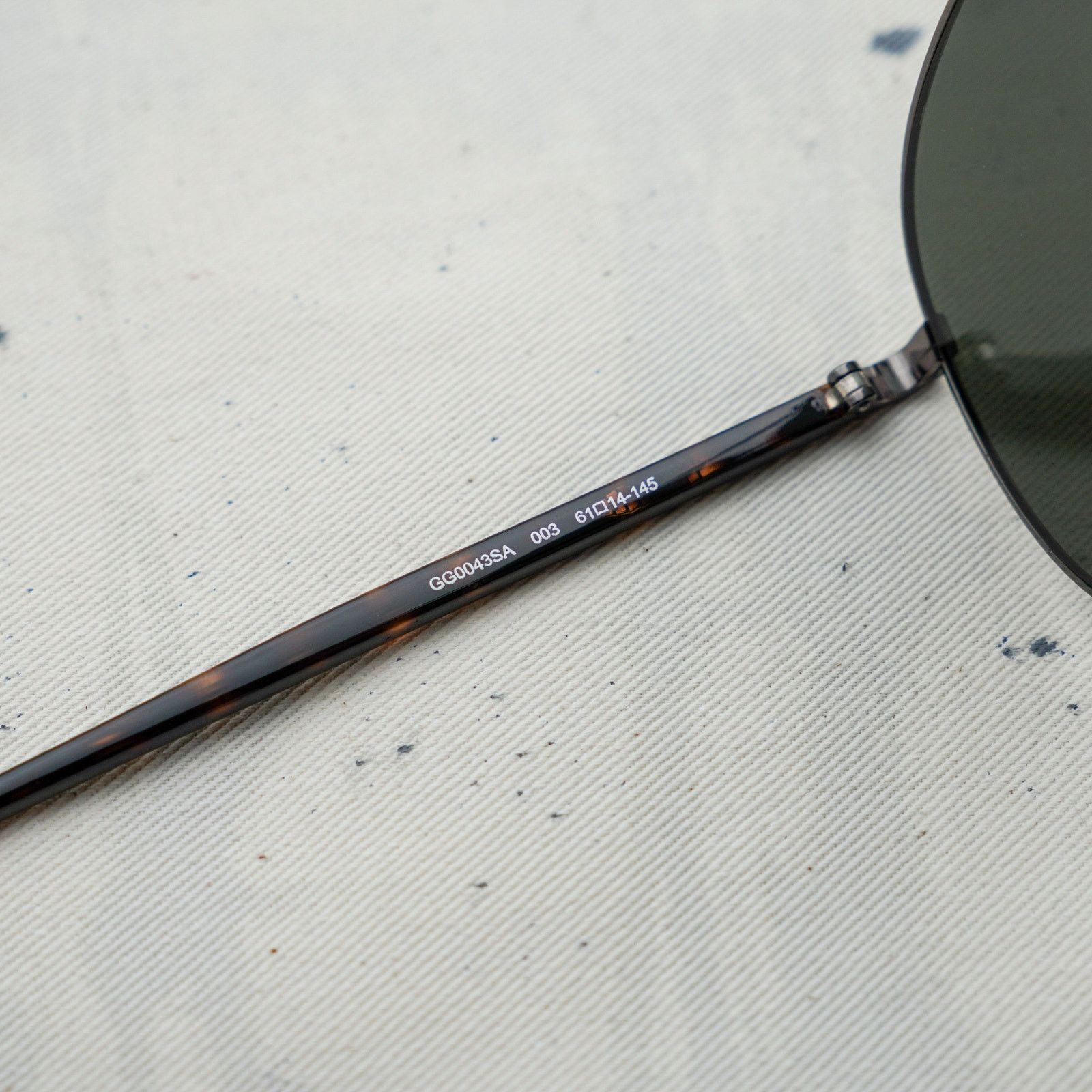 Gucci Gucci gg 0043 tortoiseshell web stripe logo pilot sunglasses Size ONE SIZE - 8 Thumbnail