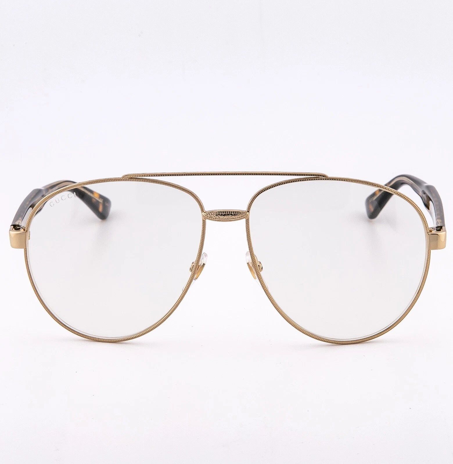 Gucci GUCCI GG0054S 0054 Tortoise Aviator Unisex Sunglasses 004 Size ONE SIZE - 3 Thumbnail