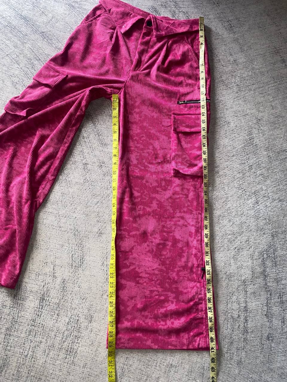 Other 🔥RARE Hot Pink Harajuku Corduroy Wide Leg Cargo Pants🔥 Size US 28 / EU 44 - 11 Thumbnail