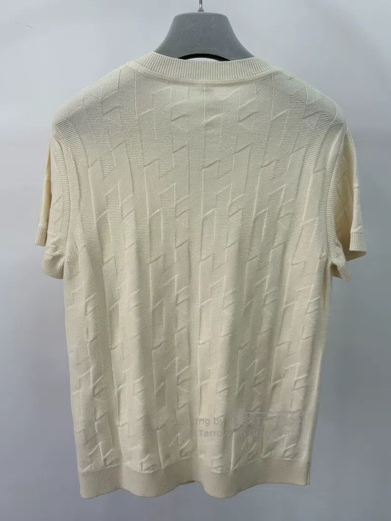 Hermes Hermes Wool short-sleeved top with H-pleated design Size XXS / US 00 / IT 34 - 4 Thumbnail