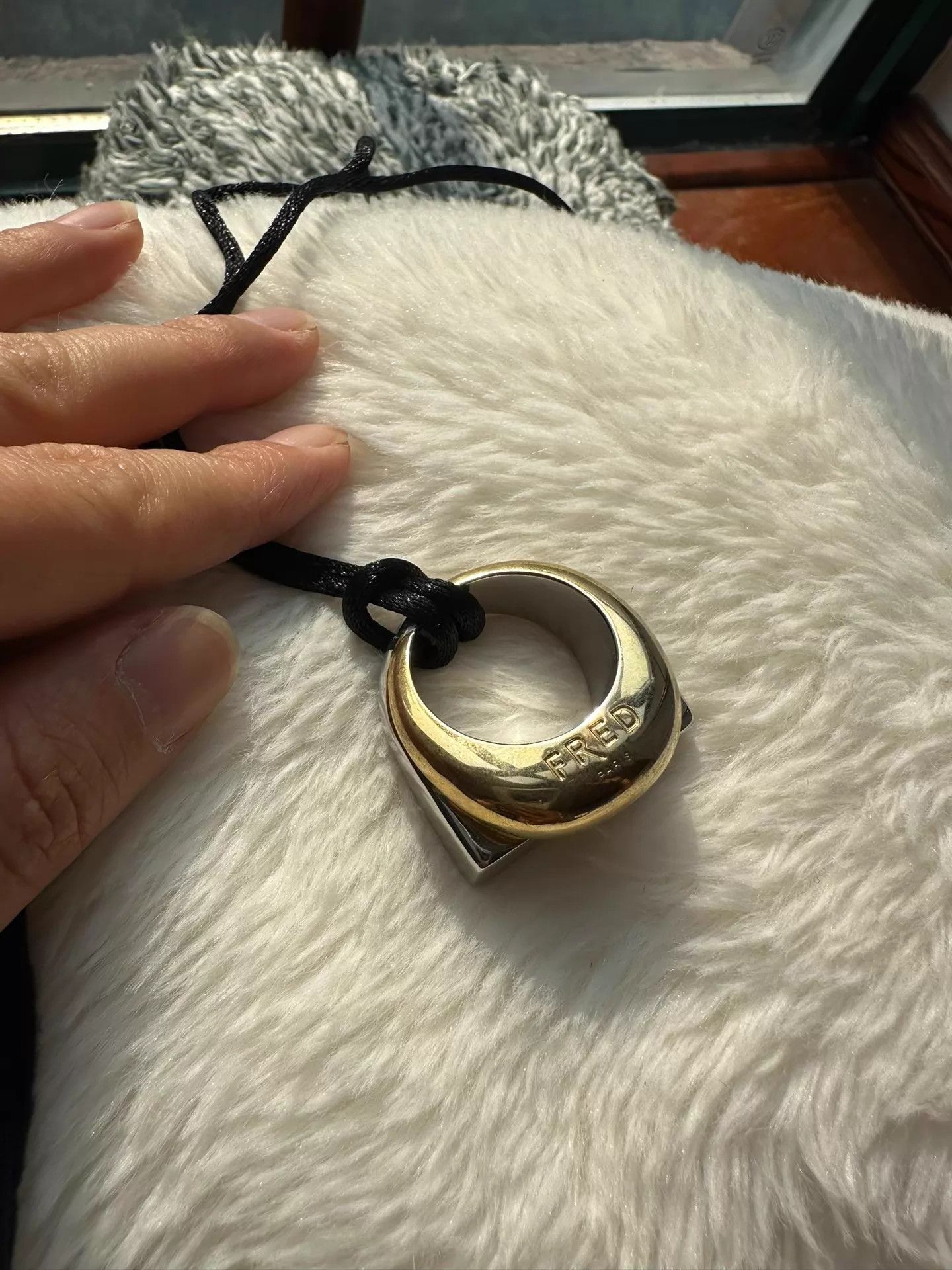 FRED fred 95 new square & circle gold/silver pendant Size ONE SIZE - 2 Thumbnail