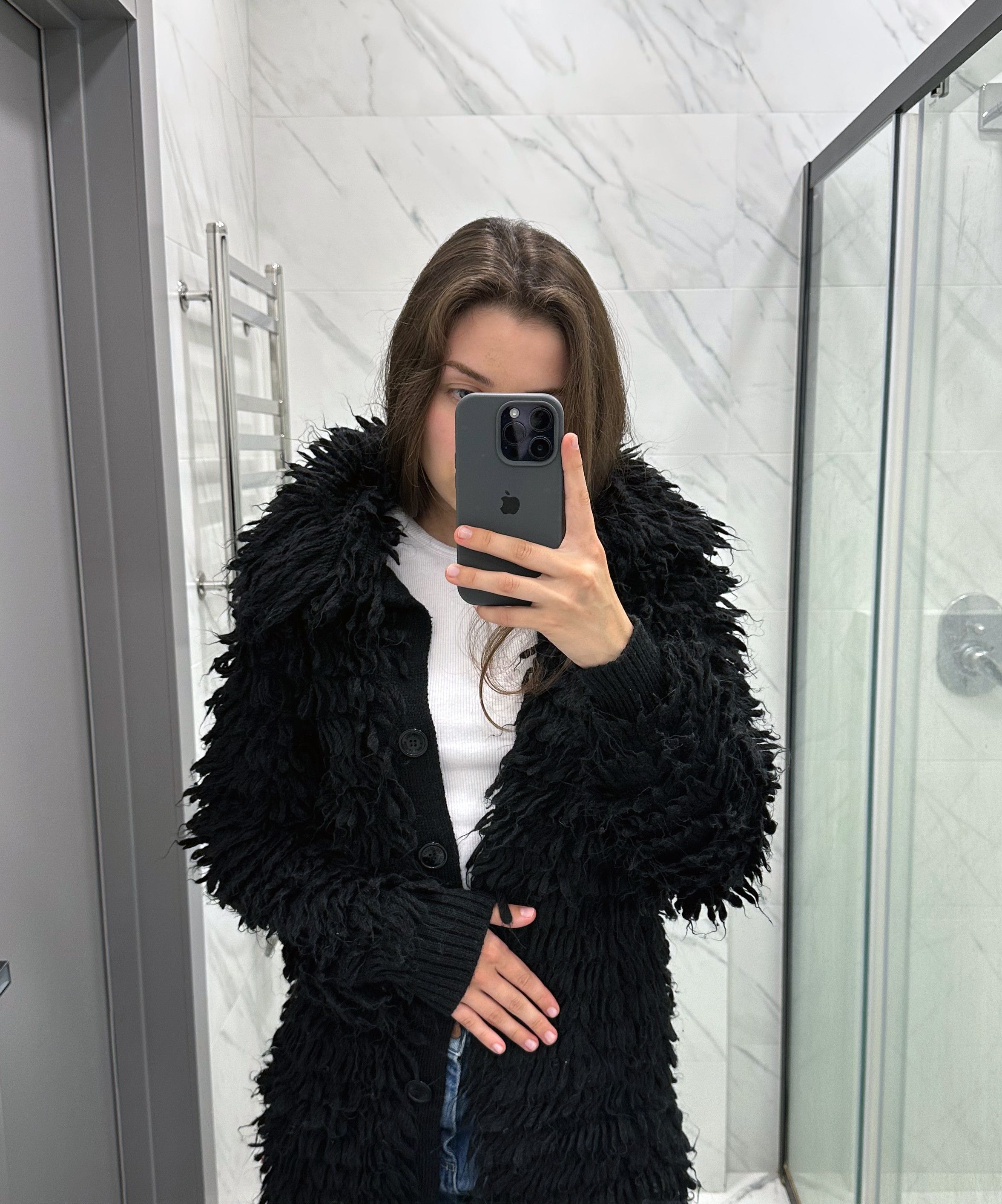 Moschino MOSCHINO Fringe Sweater Wool Cardigan Coat Jacket Black Size S / US 4 / IT 40 - 3 Thumbnail