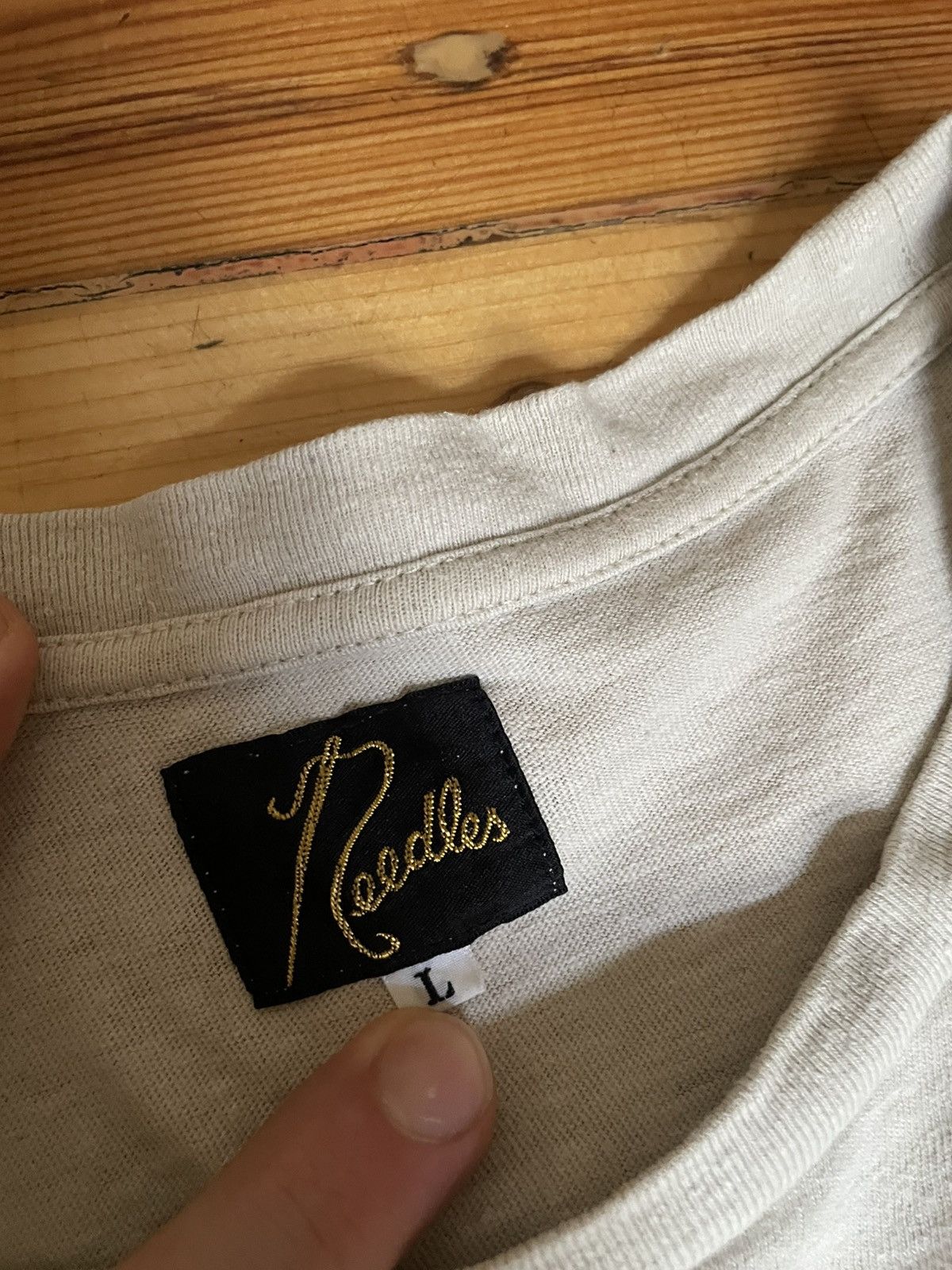 Needles Needles Butterfly T Shirt Beige Size US L / EU 52-54 / 3 - 8 Thumbnail