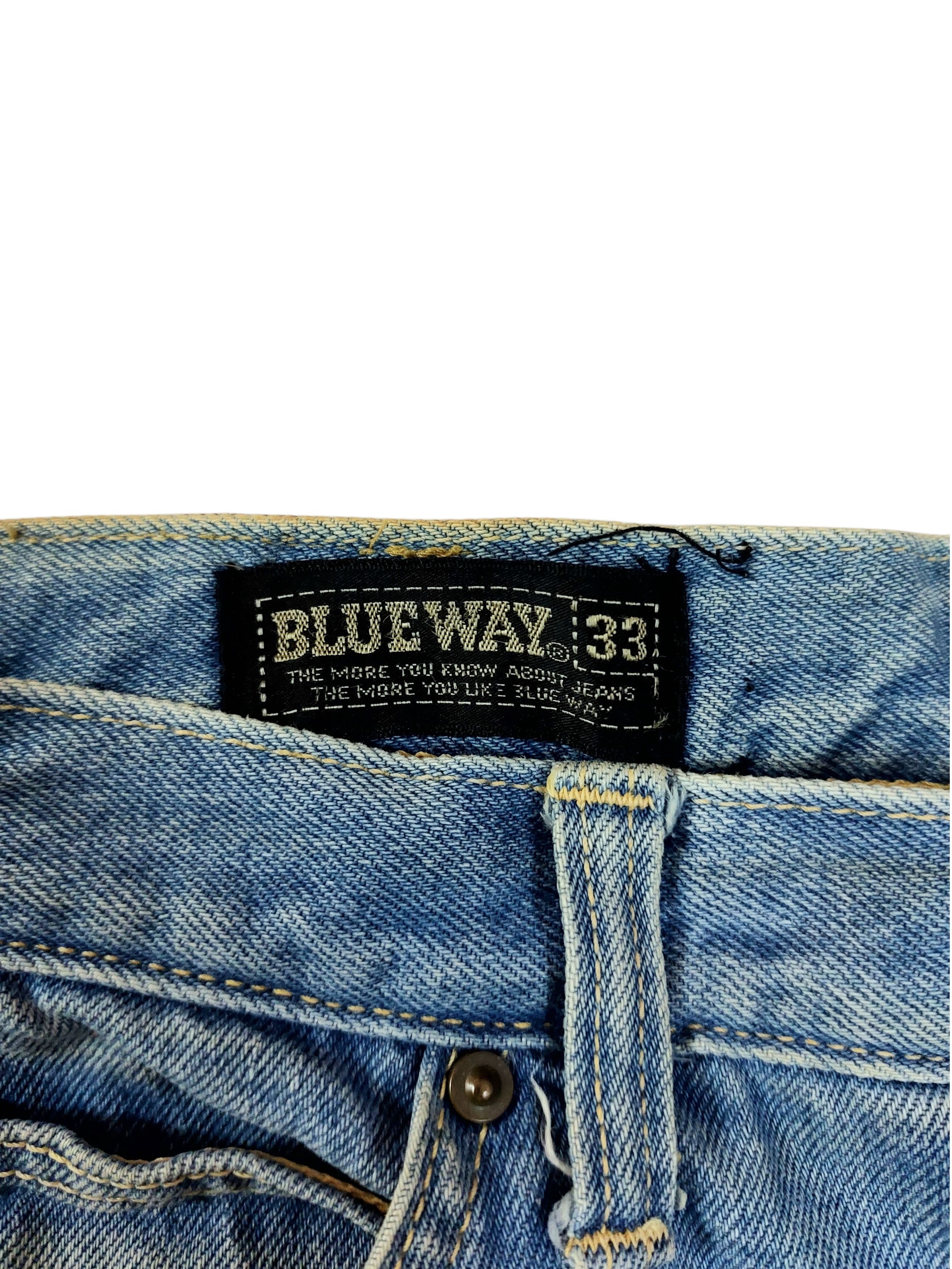 Vintage 🔥Super Flare Blueway Japan Made Classic Denim Size US 30 / EU 46 - 9 Thumbnail