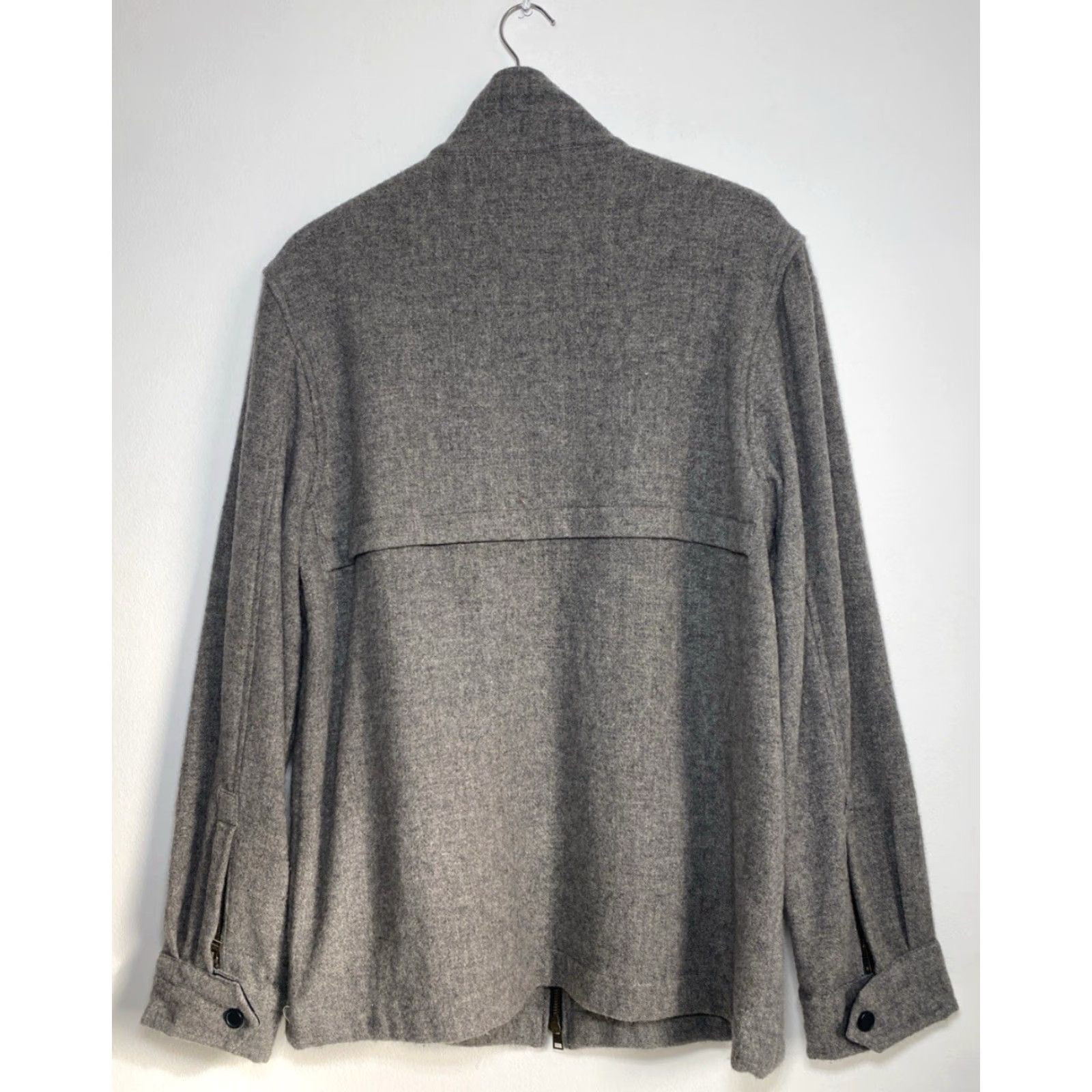 Faconnable VINTAGE Façonnable Men's Full Zip Jacket 100% Wool Gray L Wool Jacket Mens Size L Gray Classic Designer City Tweed Pockets Size US L / EU 52-54 / 3 - 2 Thumbnail