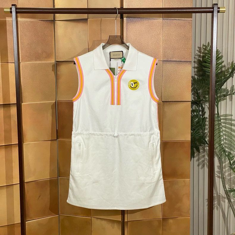 Gucci Gucci 24ss's latest smiley embroidered letter logo dress 25 Size M / US 6-8 / IT 42-44 - 1 Thumbnail