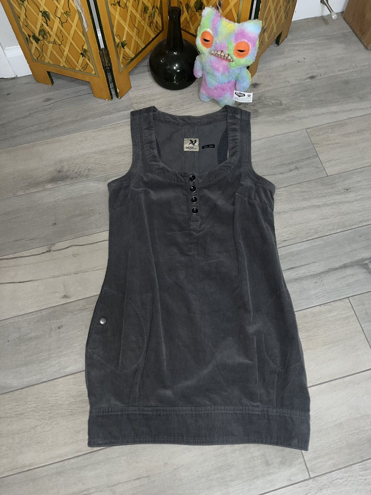 River Island River Island Corduroy Pinny Dress Size M / US 6-8 / IT 42-44 - 1 Thumbnail