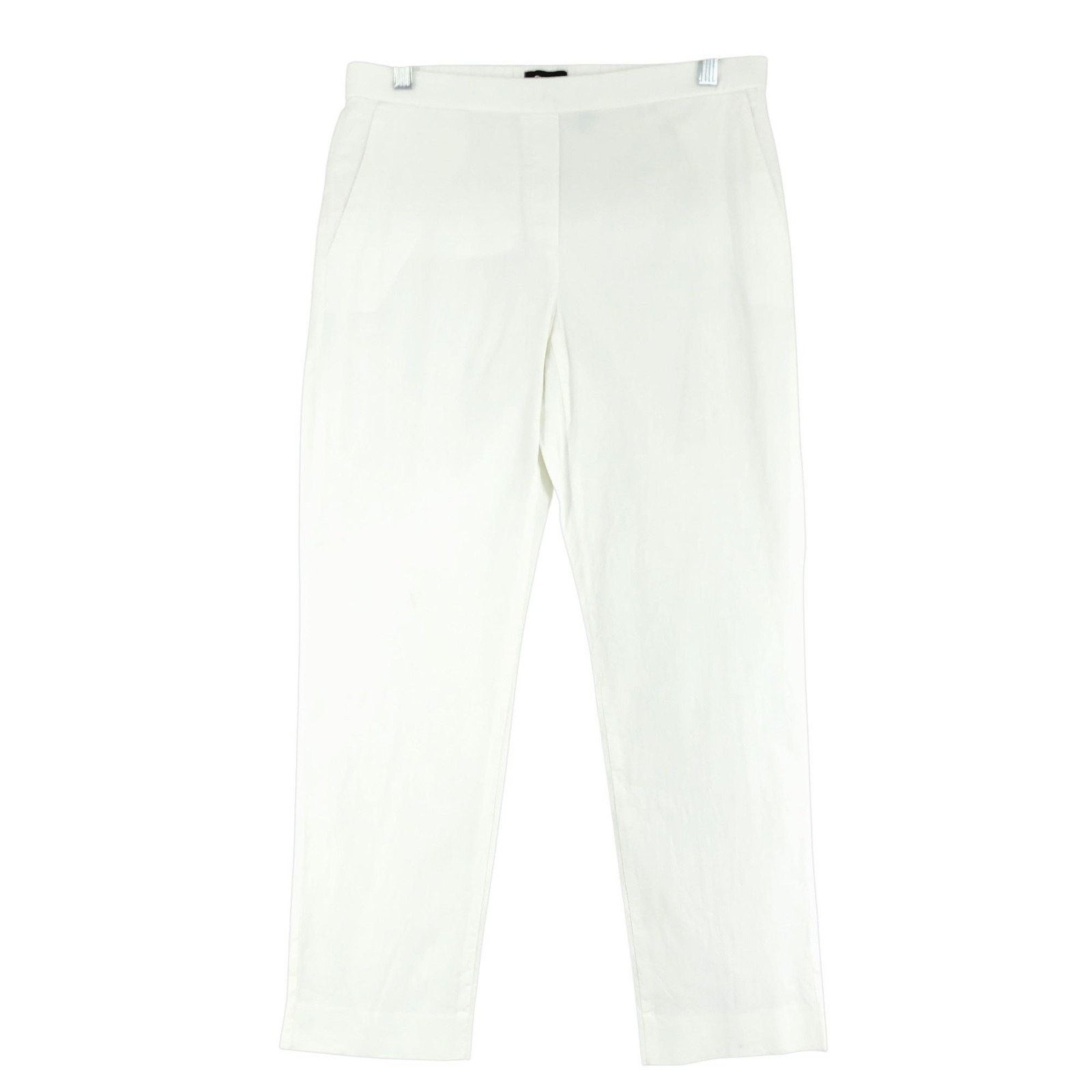 Theory Theory Pants 6 White Linen Blend Ankle Trousers Pockets Size 28" / US 6 / IT 42 - 1 Thumbnail
