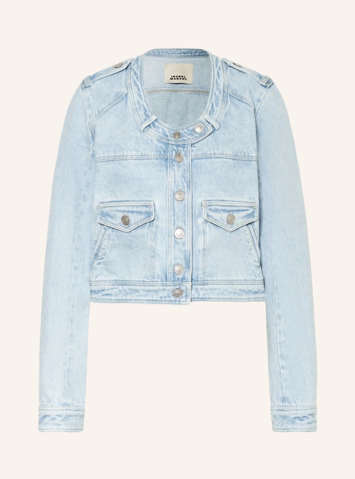 Image of Isabel Marant Denim Jacket Valenega in Blue, Men's (Size Small)