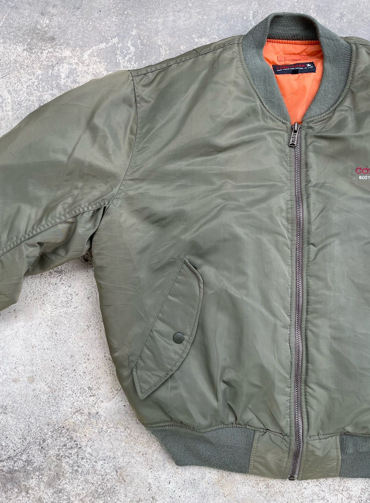 Converse 🔥Vintage Converse Ma-1 Flight Bomber Jacket Size US L / EU 52-54 / 3 - 9 Thumbnail