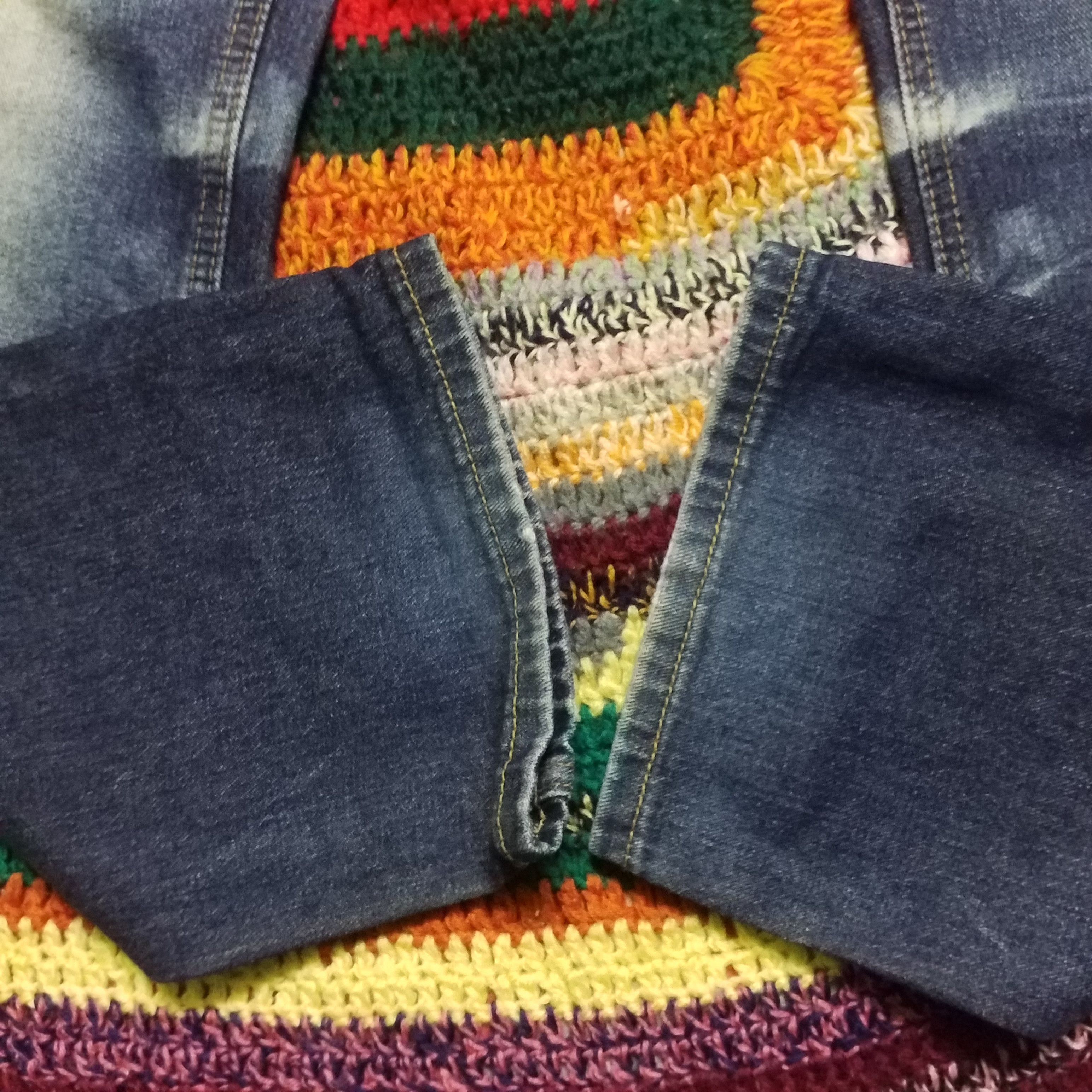 Japanese Brand DENIM SKULL IN LOVING PATCHWORK DESIGN VERY NICE UNISEX Size 36" / US 14 / IT 50 - 3 Thumbnail