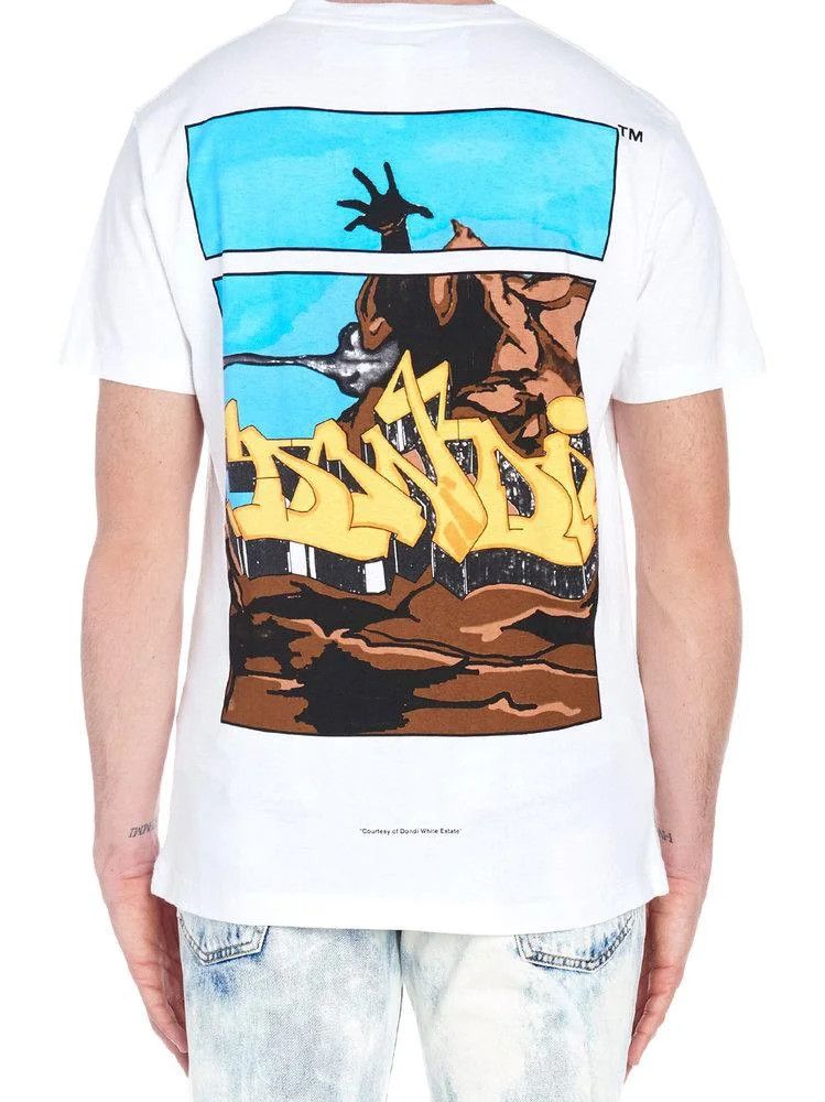 Off-White White Dondi Demon Graffiti Logo T-Shirt Size M / US 6-8 / IT 42-44 - 3 Thumbnail