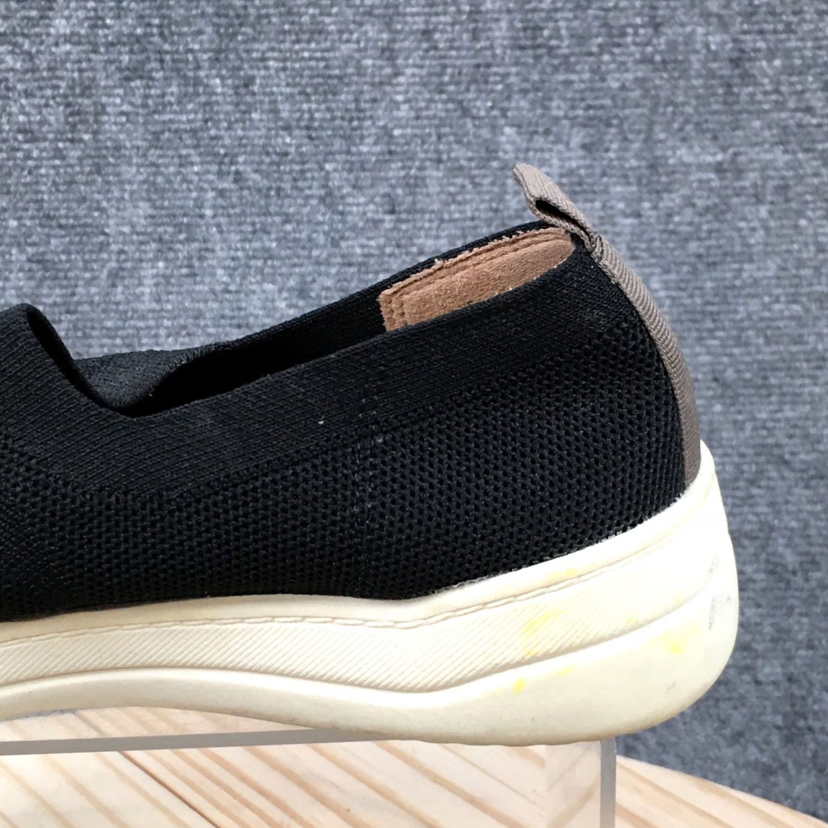 Vintage LifeStride Shoes Womens 7.5 M Energy Knit Slip-On Sneakers Black Fabric Low Top Size M / US 6-8 / IT 42-44 - 4 Thumbnail