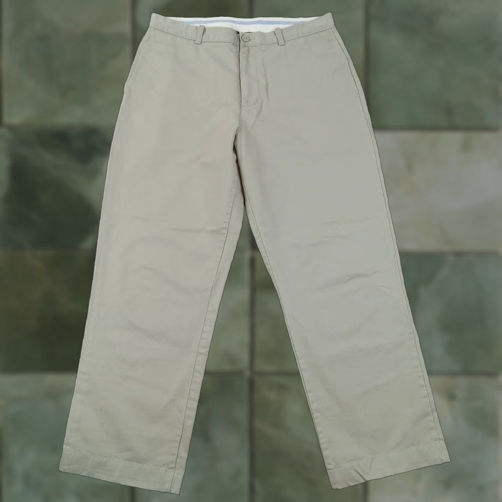 J.Crew J Crew Mens Chino Pants 36x29 Extra Large XL Beige Khaki Straight Leg Relaxed Fit Size US 35 - 1 Thumbnail