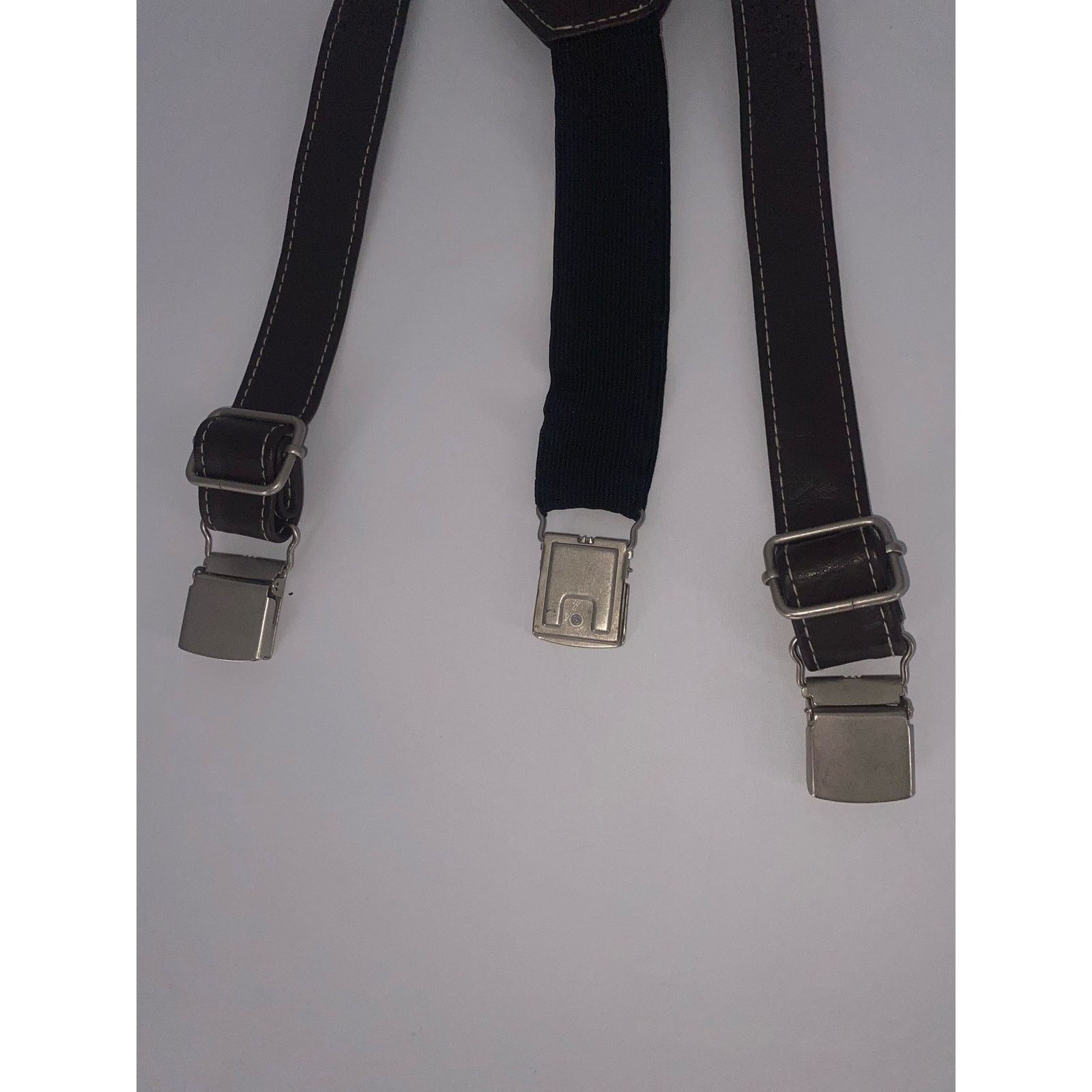 Disney MICKEY MOUSE BROWN LEATHER SUSPENDERS! PRETTY COOL! Size ONE SIZE - 5 Thumbnail