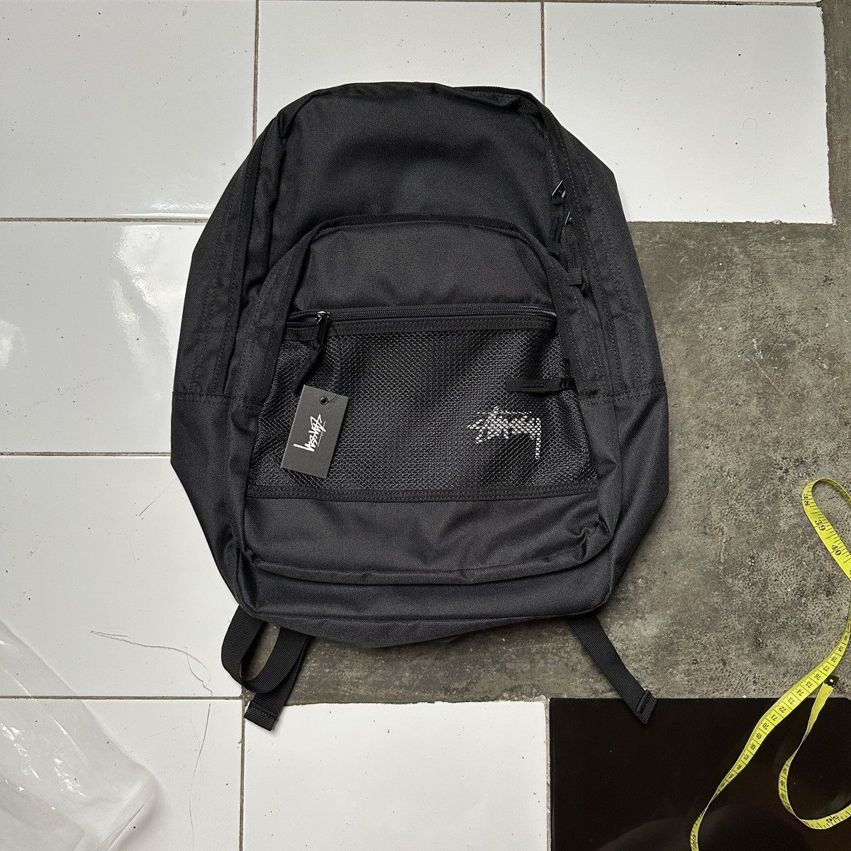 Stussy NEW 2023 summer Stussy canvas backpack washed black bag