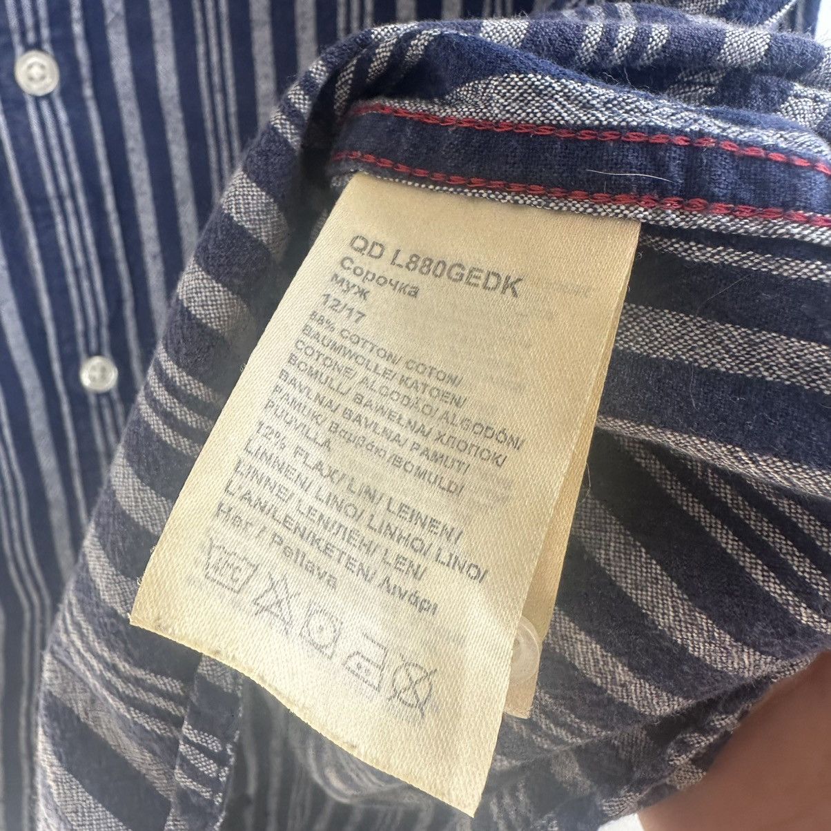 Lee Vintage Lee linen striped Western Shirt USA Size US XL / EU 56 / 4 - 10 Thumbnail
