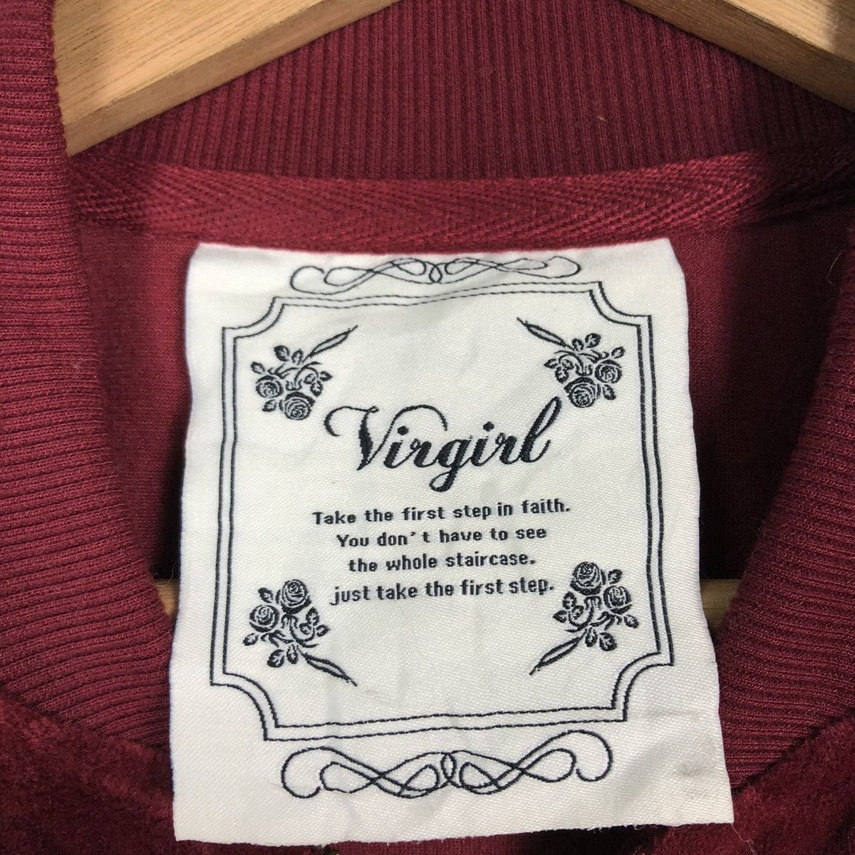 Japanese Brand 🔥Velvet Bomber Jacket Flower Big Logo Virgirl Japan Made Size US M / EU 48-50 / 2 - 13 Thumbnail