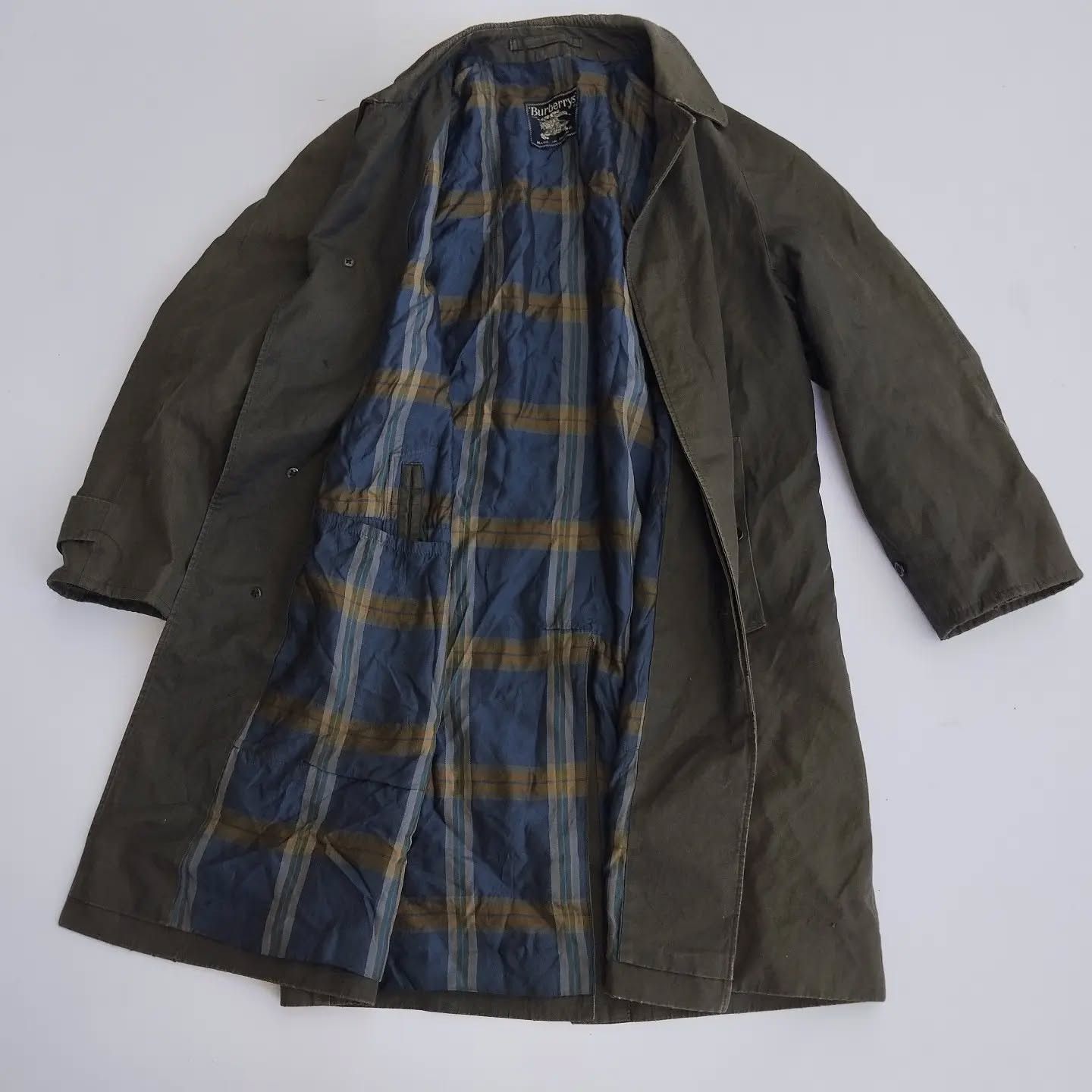 Burberry vintage 90s burberry coat olive green Size US S / EU 44-46 / 1 - 1 Thumbnail