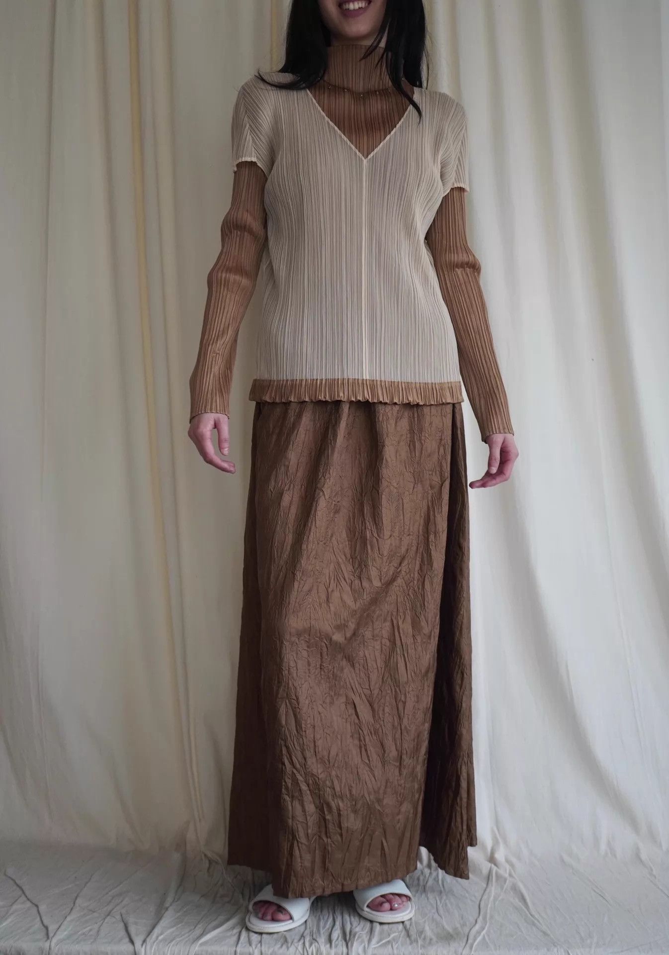 Issey Miyake Issey Miyake 1994 Rare Euro Bark Pleat Long Skirt S Size 26" / US 2 / IT 38 - 4 Thumbnail