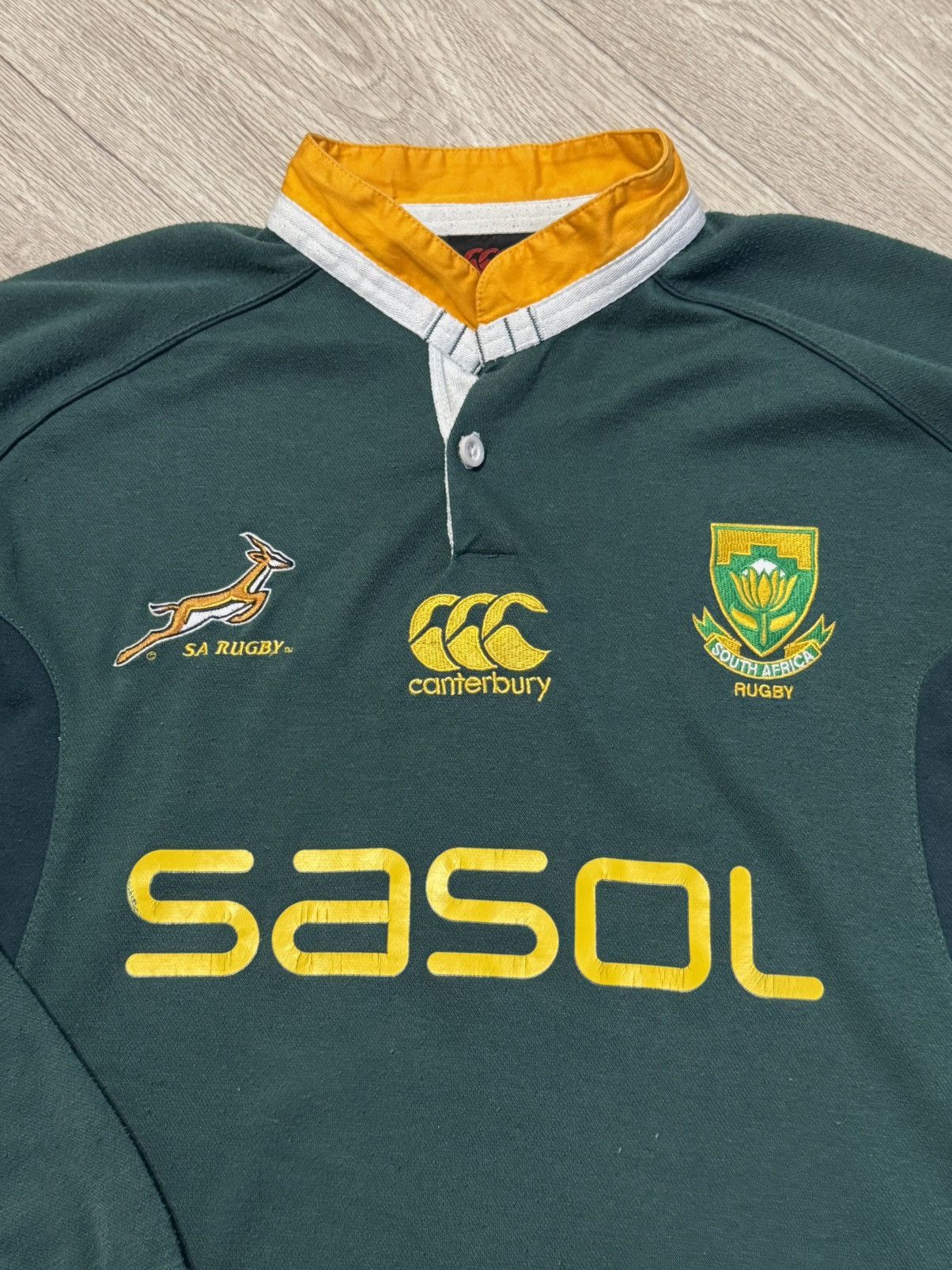 Canterbury of New Zealand 🔷Vintage Canterbury South Africa 2005/06 Rugby Shirt🔷 Size US L / EU 52-54 / 3 - 4 Thumbnail