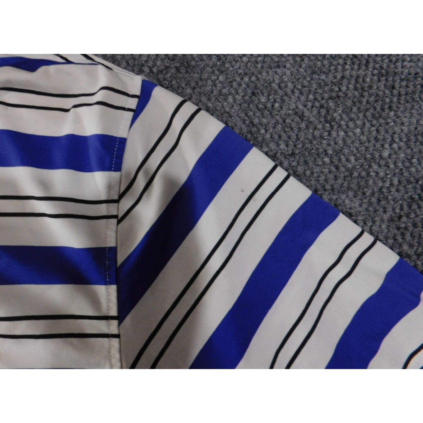 Footjoy FootJoy Polo Shirt Mens M Blue White Black Striped Golf Performance Stretch Shirt Size US M / EU 48-50 / 2 - 5 Thumbnail