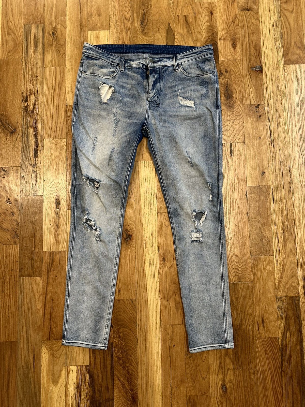 image of Ksubi Stitch Patch Blue Denim Jeans Size 36, Men's