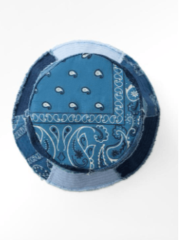 Zara PATCHWORK DENIM BUCKET HAT Size ONE SIZE - 6 Thumbnail