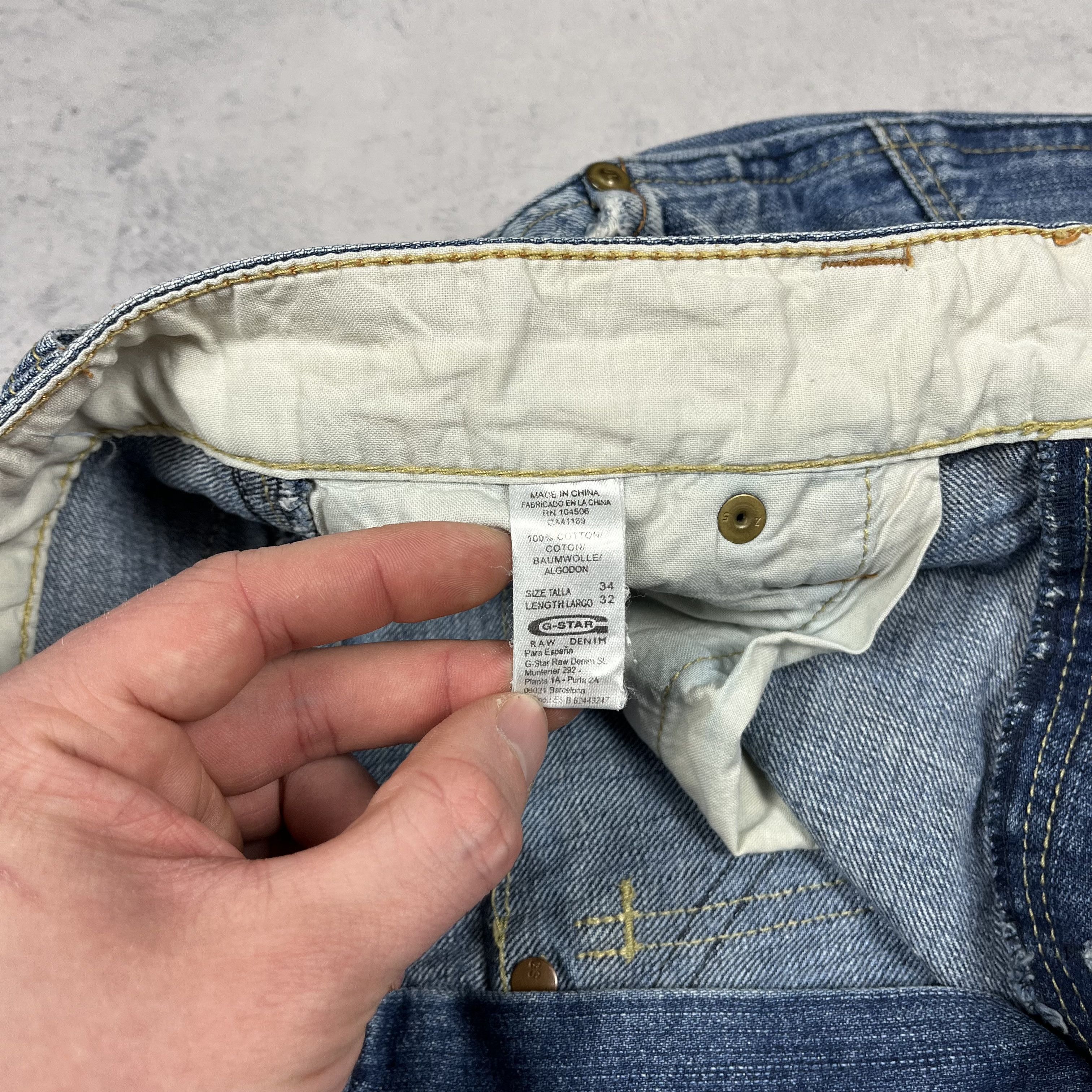 G-Star Vintage G-Star Raw Elwood 5620 Back Buckle Jeans Pants Size US 34 / EU 50 - 12 Thumbnail