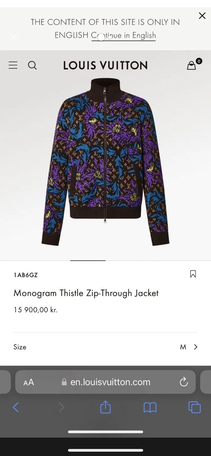 Louis Vuitton Monogram thistle zip through jacket Size US M / EU 48-50 / 2 - 23 Thumbnail