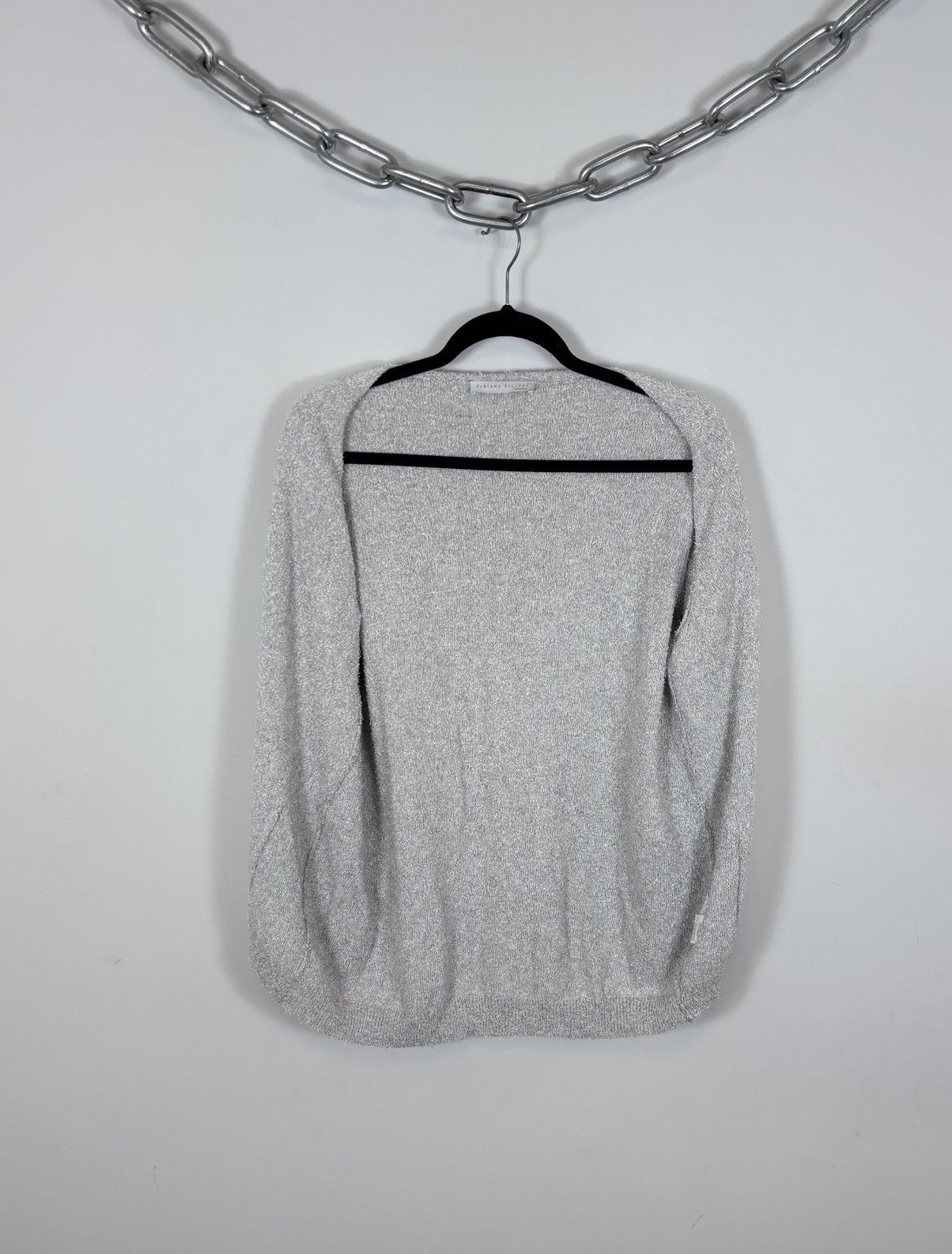 Fabiana Filippi Fabiana Filippi Women’s Grey Cashmere Blend Cardigan Sweater Size M / US 6-8 / IT 42-44 - 11 Thumbnail