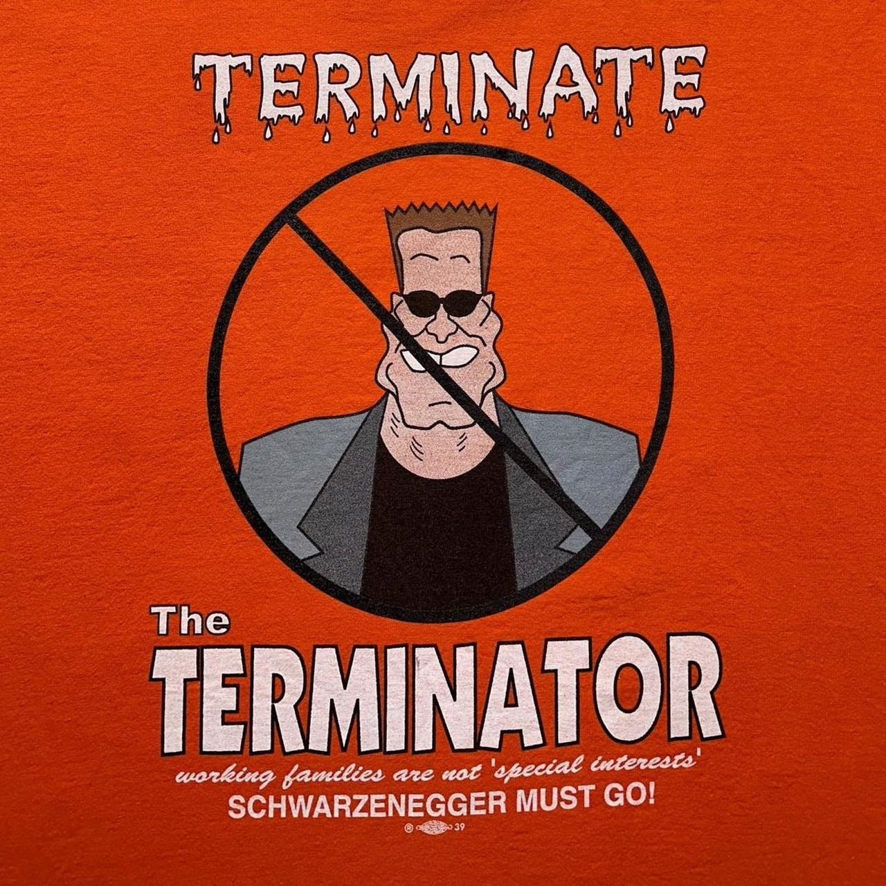 Hanes × Vintage Vintage Terminate the Terminator Arnold Schawarzenegger T-Sh Size US XL / EU 56 / 4 - 3 Thumbnail