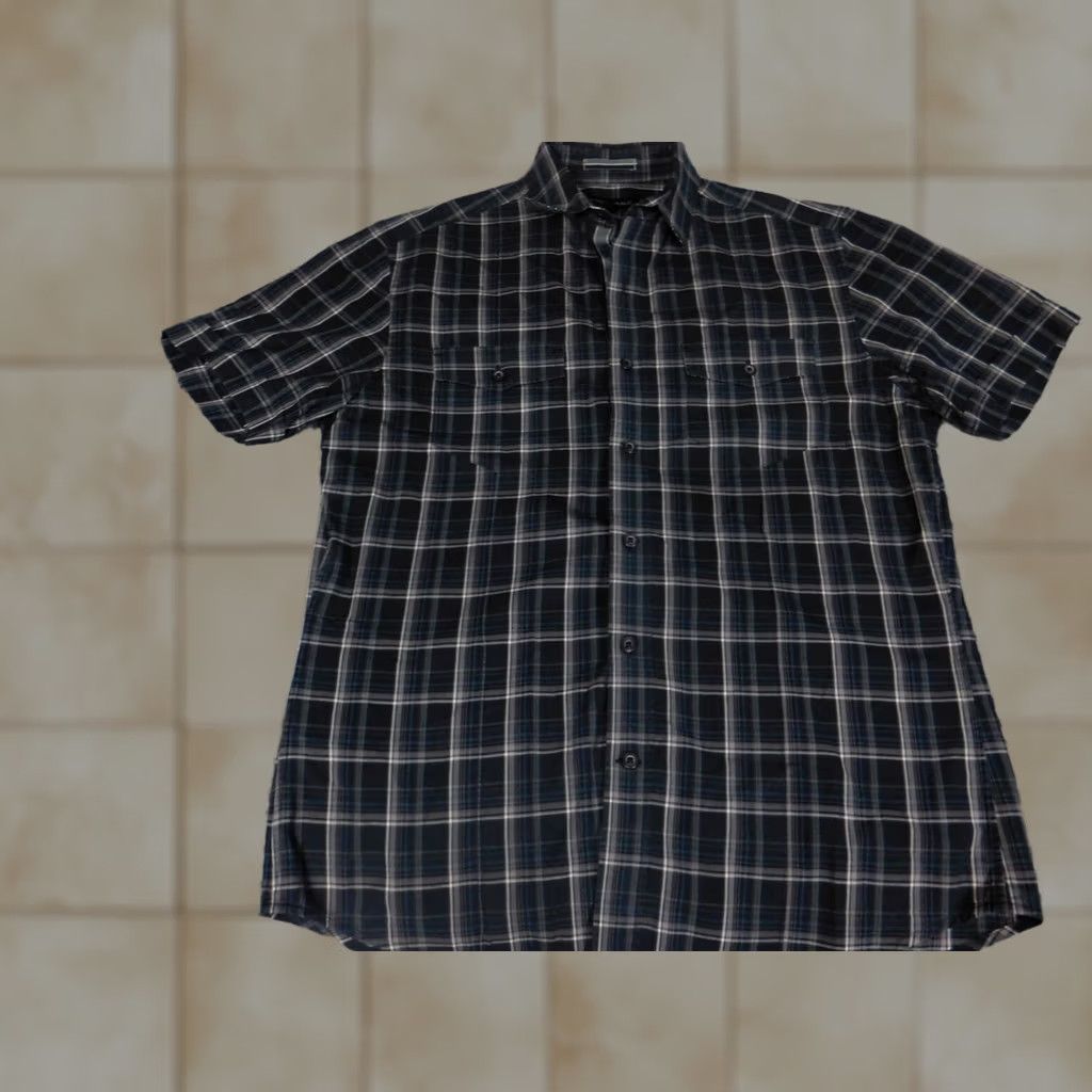 Banana Republic Banana Republic Shirt Mens Small Gray Plaid Button-Down Long Sleeve Regular Cotton Knit Button-Up Western 90s Size US S / EU 44-46 / 1 - 1 Thumbnail