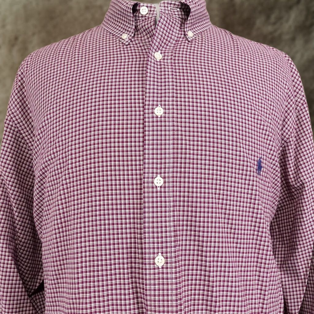 Ralph Lauren Ralph Lauren Classic Fit Shirt Mens 2XLT Check Long Sleeve Button-Up Size US XXL / EU 58 / 5 - 1 Thumbnail