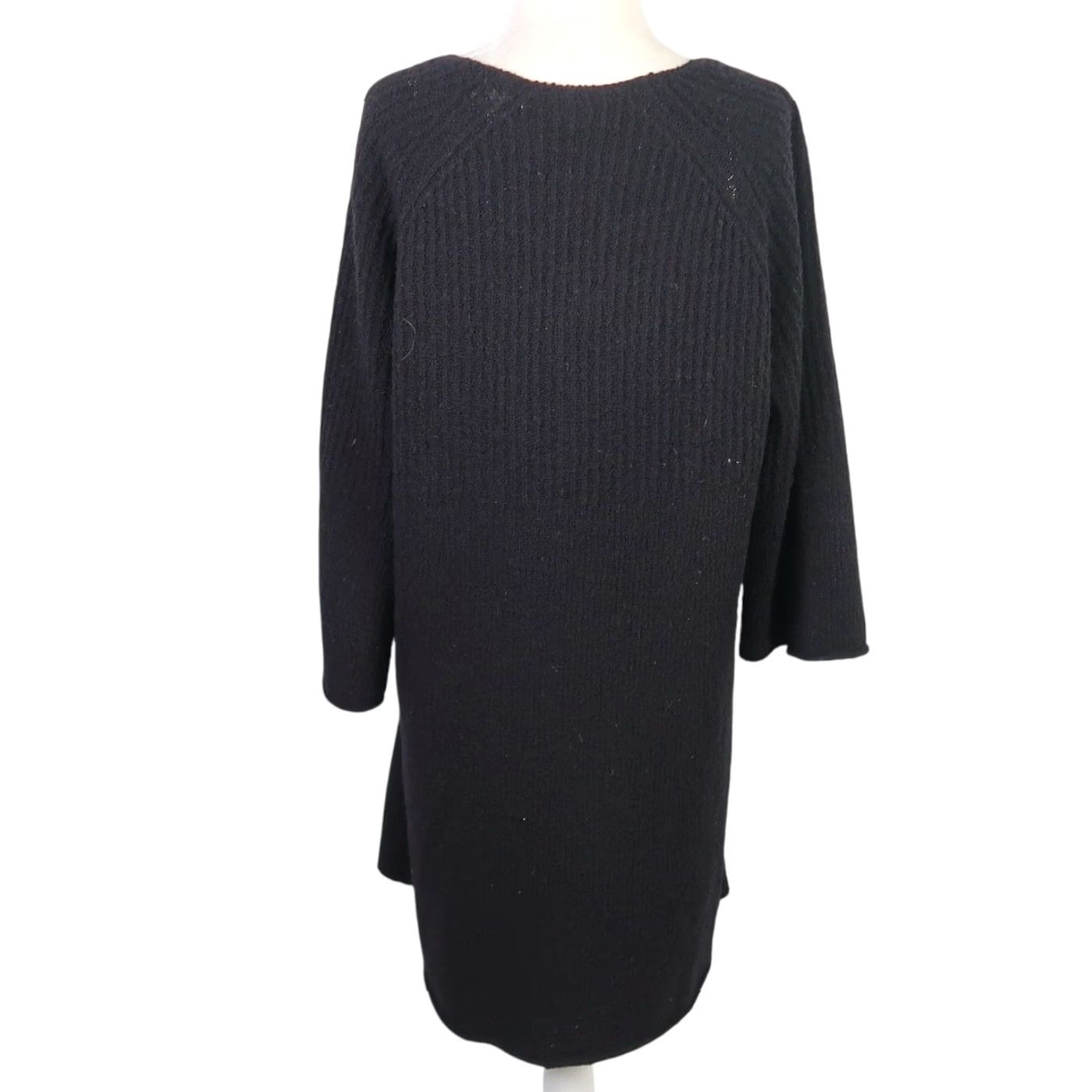 Eileen Fisher Eileen Fisher Cardigan Women L Wool Knit Ribbed Mid Length Black Long Sleeve Scoop Pockets Solid Casual Fall Winter Spring Sweater Size L / US 10 / IT 46 - 4 Thumbnail