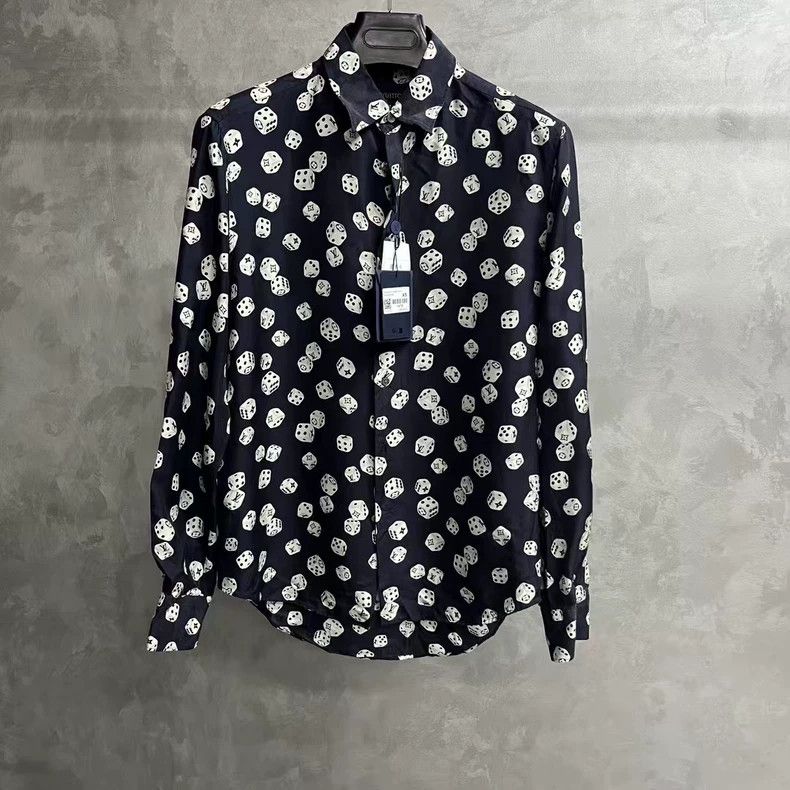 Louis Vuitton Louis Vuitton Blue Silk Printed Long Sleeve Shirt-yf Size US XS / EU 42 / 0 - 1 Thumbnail