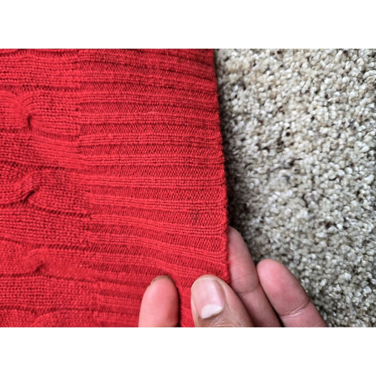 Polo Ralph Lauren Polo Ralph Lauren Cashmere Cable Knit Sweater 2XL Mens Red Long Sleeve Crew Neck Pullover Casual Adult Regular Knit Wool/ Cashmere Size US XXL / EU 58 / 5 - 6 Thumbnail