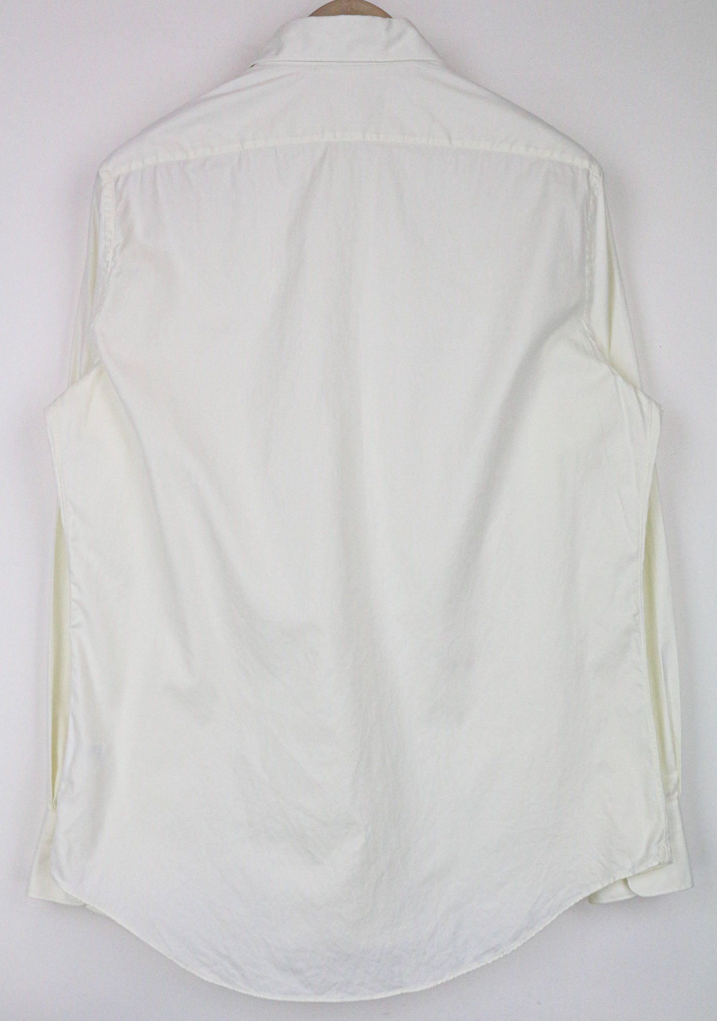 Suitsupply M Slim Off-White Cotton Long Sleeve Shirt 79497 Size US M / EU 48-50 / 2 - 2 Thumbnail
