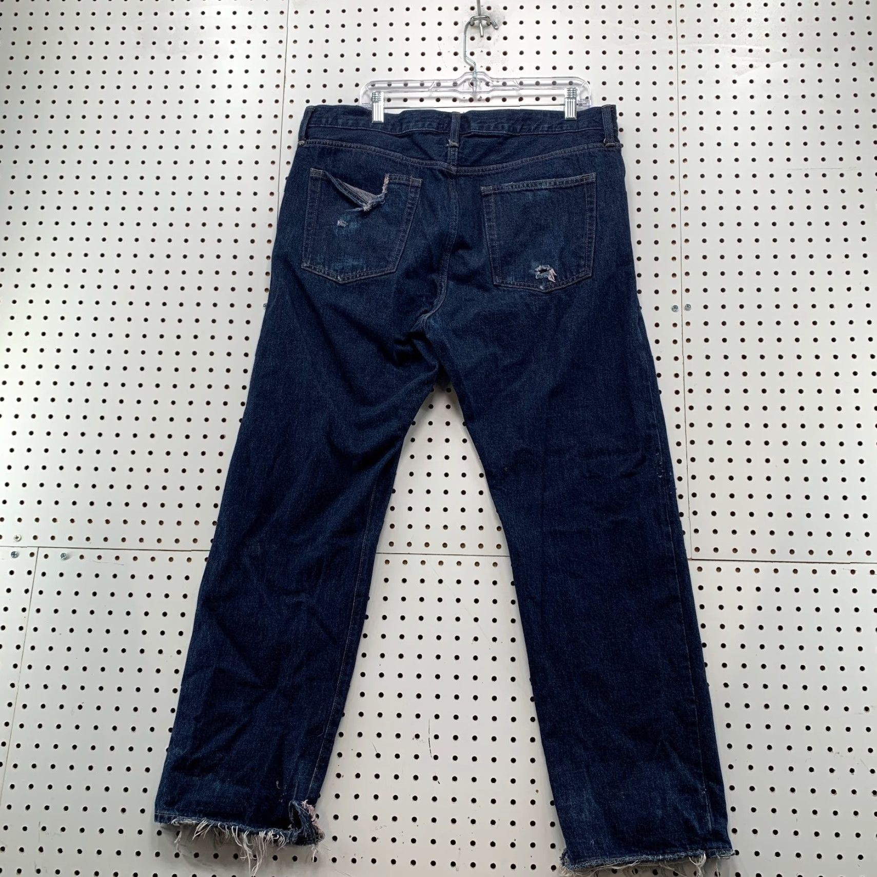 J.Crew JCrew Selvedge Denim Jeans Mens 36X32 Blue Straight Fit Distressed Size US 36 / EU 52 - 7 Thumbnail