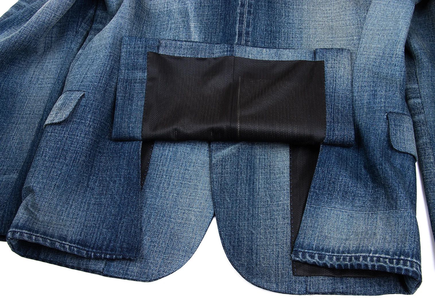 Junya Watanabe Mesh-lined Denim Tailored Jacket in Indigo, Size S Size US S / EU 44-46 / 1 - 12 Thumbnail