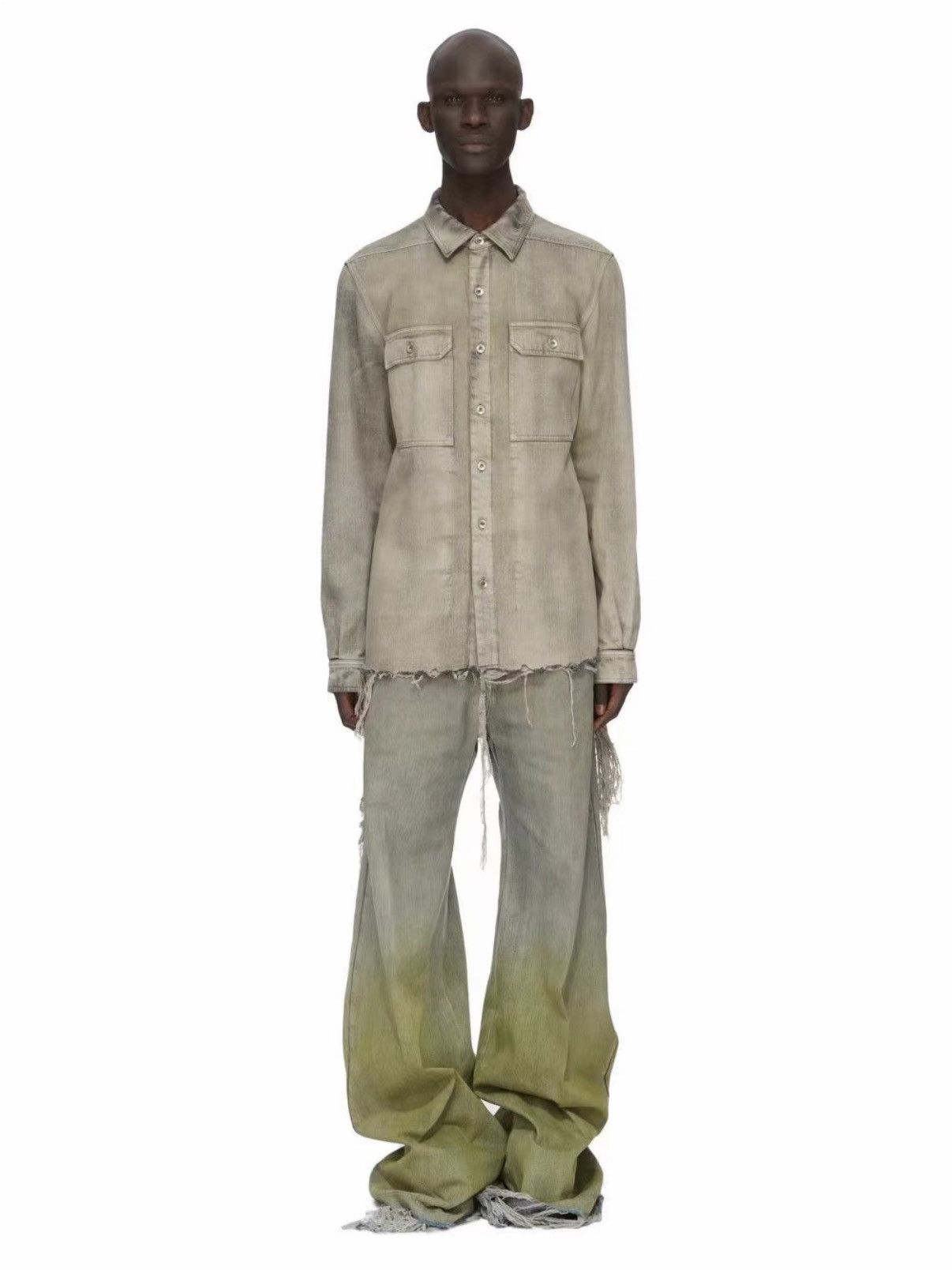 Rick Owens Tailored Bela Distressed Denim Jeans in Degrade Jeans Size US 34 / EU 50 - 5 Thumbnail