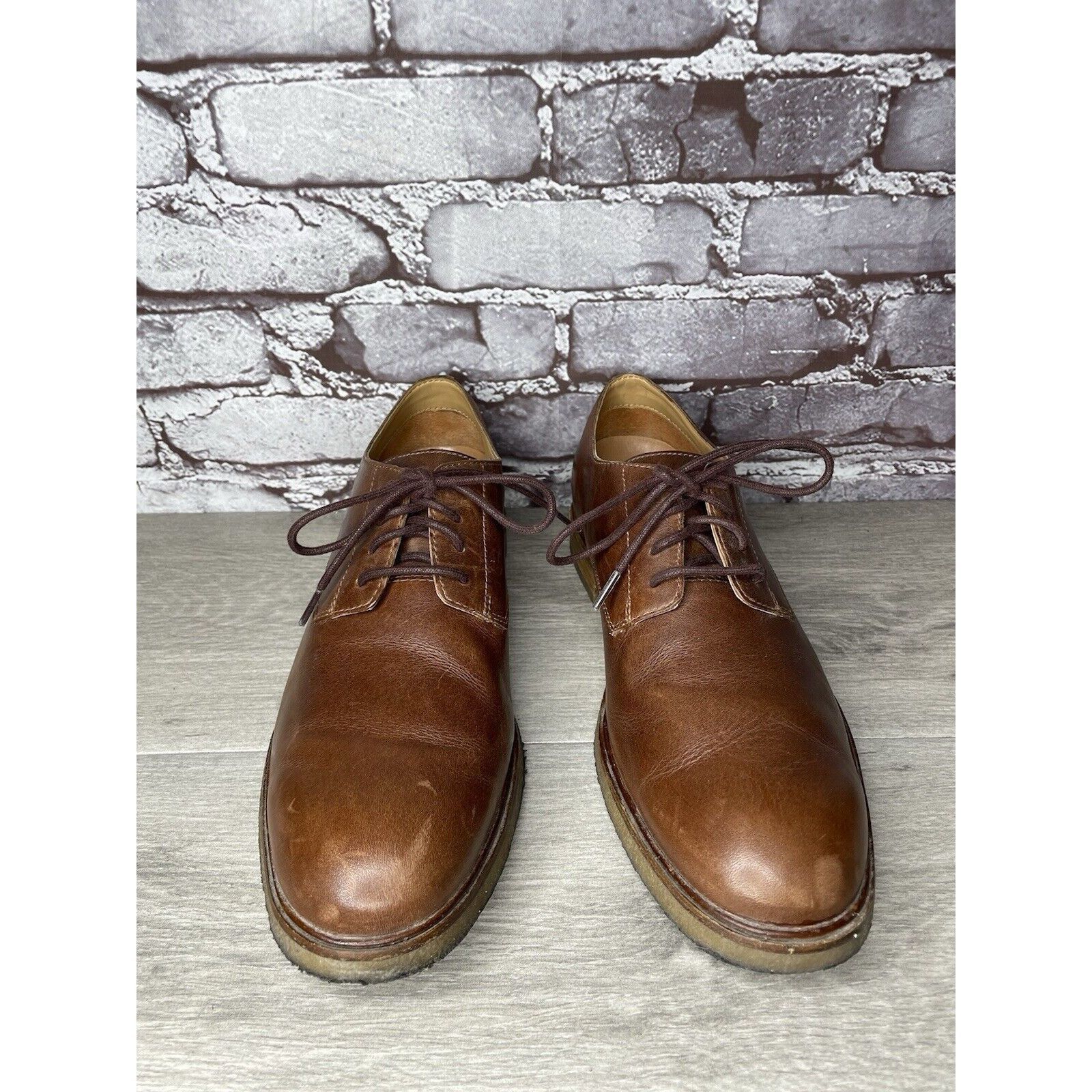 Clarks Clarks Brown Leather Oxfords Lace Up Gum Soles Shoes Men Sz Size US 9.5 / EU 42-43 - 9 Thumbnail